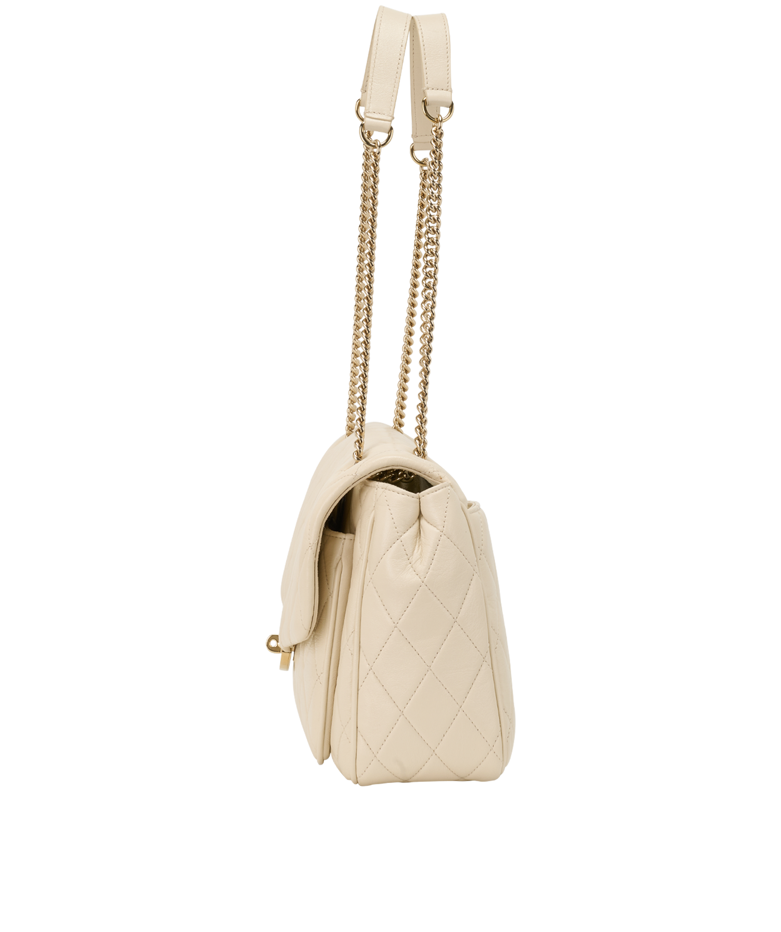 Large Darley, &pound;495, Handbags, Cream, Leather, Bottom view